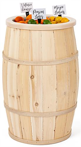 Food grade cedar barrel with 3.5 gallon capacity