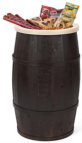 Food grade cedar barrel with 3.5 gallon capacity 