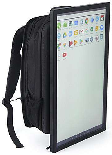 Digital backpack billboard with Android 7.1 operating system 