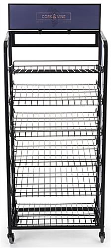 Retail bread rack graphics for BAKCRT6TBK with three full color panels 