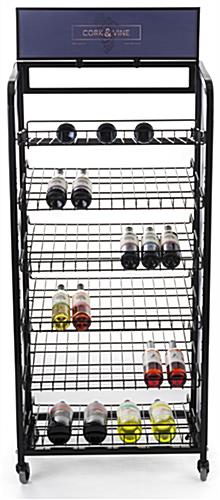 Retail bread rack graphics for BAKCRT6TBK includes 3 panels with full bleed printing 