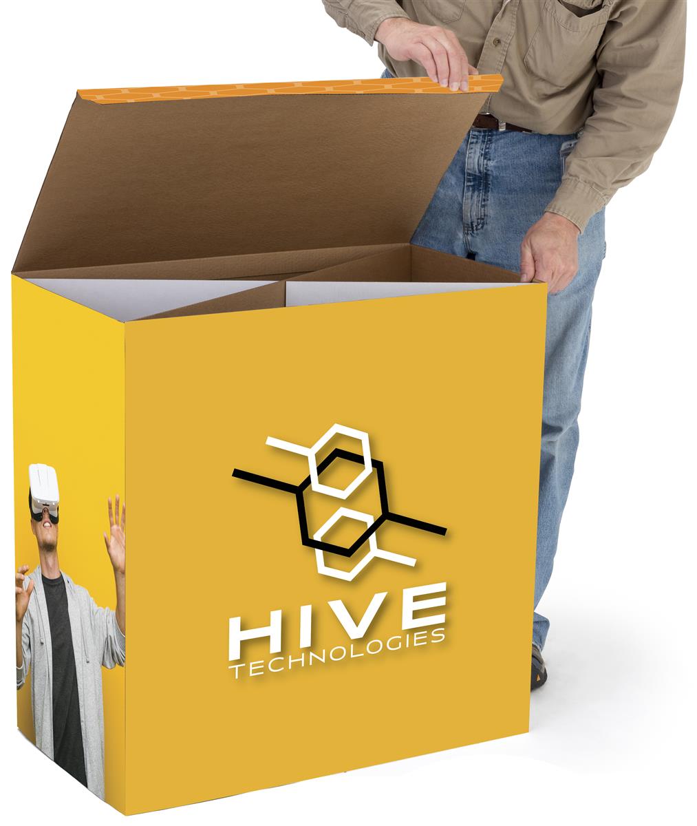 Custom Cardboard Display Cube 5Sided Full Color Printing