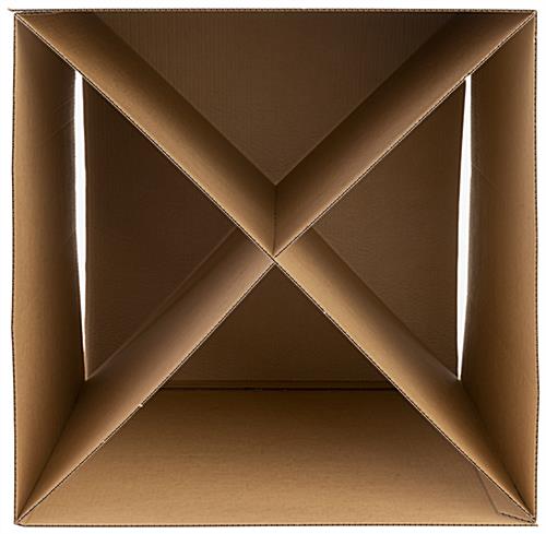 Branded cardboard display cube with internal support insert