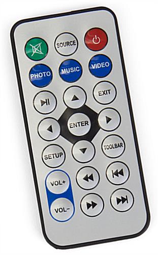 Digital retail garment rack includes remote control