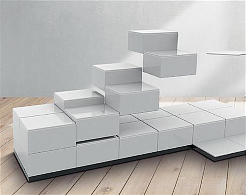 Modular Cube Risers with 3 Parts to Makes Thousands of Designs 