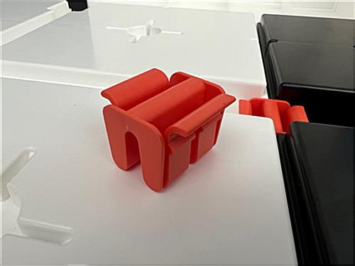 Modular Cube Risers with Orange Attachment CLips