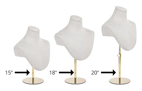 Jewelry bust stand height can be adjusted 
