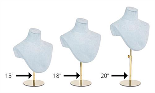 Jewelry bust stand with overall height of 5.7 inches 