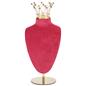 This jewelry bust display stand with crown has PU foam material 