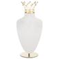 Jewelry bust display stand with crown gold pole