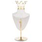 Jewelry bust display stand with crown has four vibrant colors