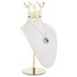 Jewelry bust display stand with crown with iron base