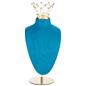 This jewelry bust display stand with crown has an iron pole