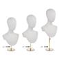Jewelry head bust display with different heights