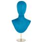 Jewelry head bust display with abstract colors