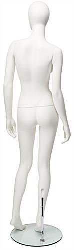 Abstract female mannequin with transparent round base 