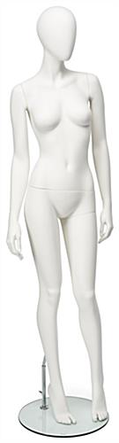 Abstract female mannequin with matte white finish 