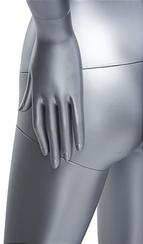 70 inch tall standing female full-body mannequin with formed hands
