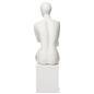 Abstract seated female mannequin measures 52 inches tall 