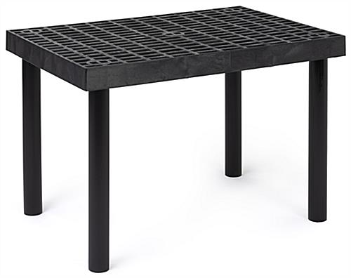 Outdoor display table with polyethylene construction 