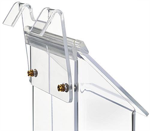 Outdoor gridwall brochure holder with included brackets and hardware 