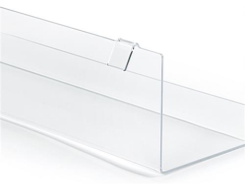 j rack acrylic gridwall shelving with open ends