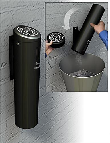 Wall Mounted Cigarette Receptacle Fits 500 Butts 