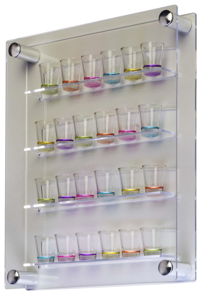 Shot Glass Shelves Clear Acrylic With, Clear Display Shelves