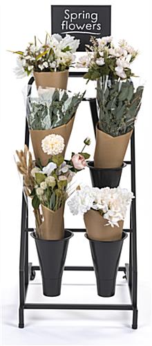 Flower bucket display stand with 0.9 gallon liquid capacity