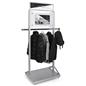 Mobile garment rack with digital sign and multi media capabilities