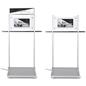 Mobile garment rack with digital sign and optional header graphic frame
