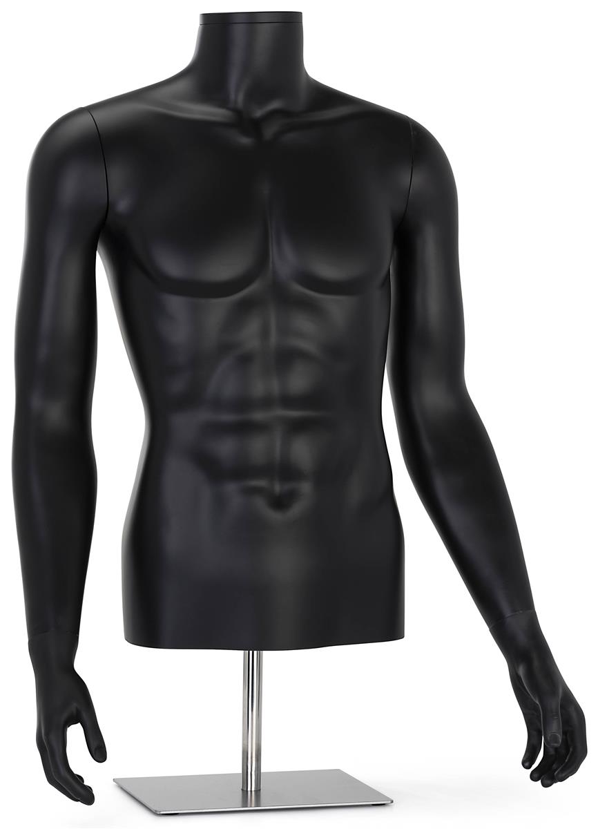 Mature Male Half-Body Mannequin | Removable Arms