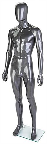 Full body male mannequin with formed hands and feet 