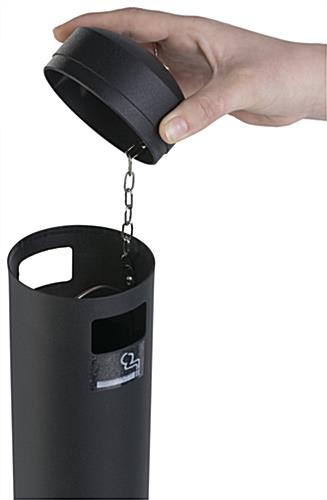 Easy to Empty Outdoor Cigarette Receptacle