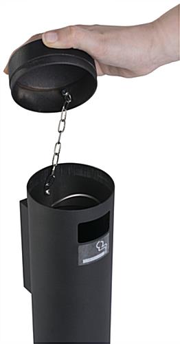 Wall Mounted Smokers Outpost with Easy to Empty Bin