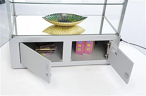 Silver Display Case with Bottom Storage
