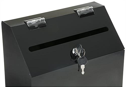 Black Recycled Acrylic Suggestion Box with recycled features