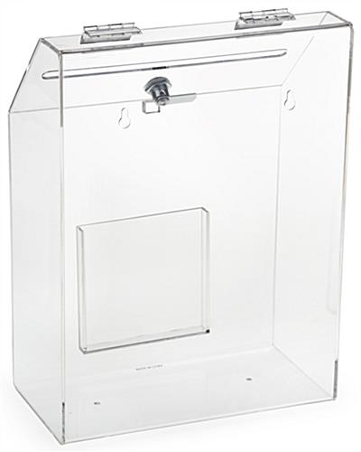 Clear Suggestion Box with 1 Pocket - Transparent Finish