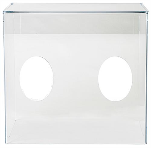 4-sided acrylic aerosol intubation box with armholes 