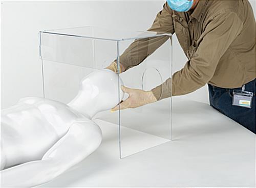 Acrylic aerosol intubation box with two arm openings 