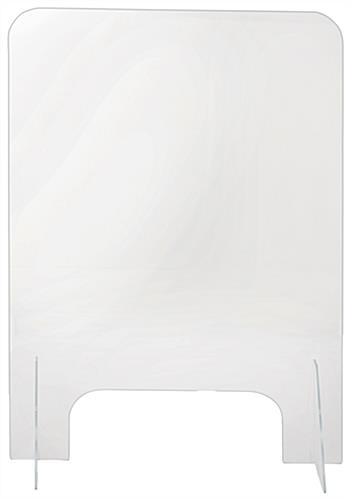 Single panel acrylic counter barrier 