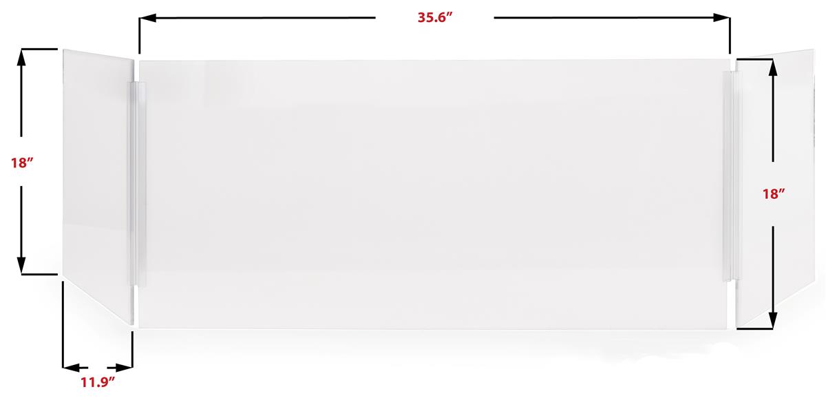 Acrylic Protective Splash Guard Clear 1/4" Plexiglass