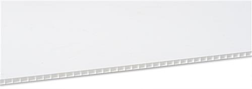 White splash guard divider panel with one quarter inch thick build 