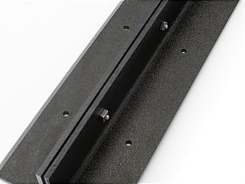 Corner countertop sneeze guard with pre-drilled mounting holes