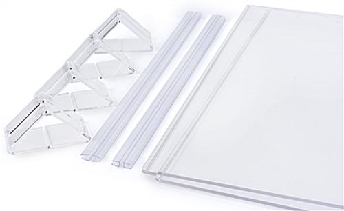 Expandable acrylic sneeze shield kit with four feet