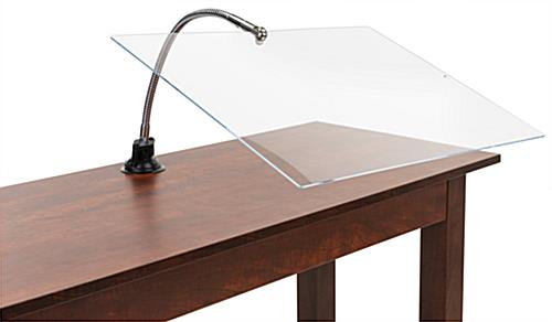 Flexible gooseneck safety shield with wide range of motion