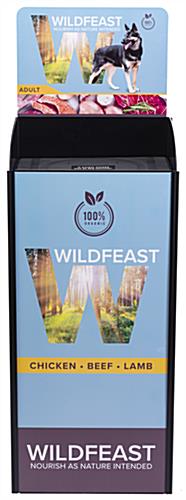 Custom beverage display stand with personalized uv printed graphics 