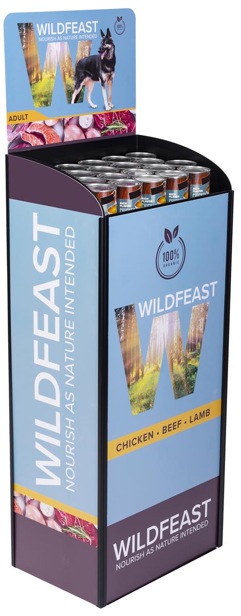 Custom beverage display stand with 25 pound maximum weight capacity 