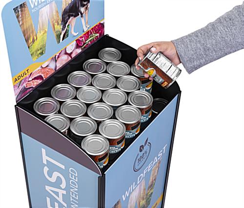 Custom beverage display stand holds up to 25 pounds of product 