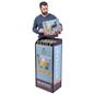 17 inch wide custom beverage display stand with interchangeable graphics